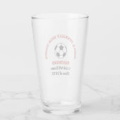 Rode Voetbalteam van de Middelbare School Persoonl Glas (Achterkant)