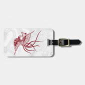 Rode Vogel & Bloem Henna Bagage Labels (Voorkant horizontaal)