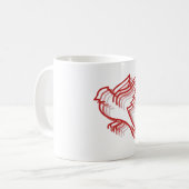 rode vogel gelaagde dier koffiemok (Voorkant links)
