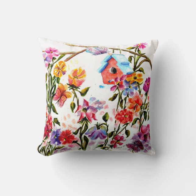 RODE VOGEL HUIS KUSSEN (Voorkant)