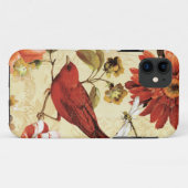 Rode vogel in een bloem Case-Mate iPhone case (Achterkant (horizontaal))
