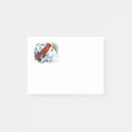 rode vogel in sneeuw post-it® notes