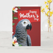 Rode Vogel Moeders Kaart (Gele Bloem)