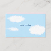 Rode vogel op een boomtak met Cloudy Sky Visitekaartje (Achterkant)