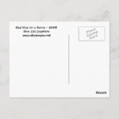 Rode vogel op een hek-Briefkaart Briefkaart (Achterkant)