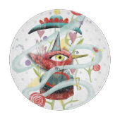 Rode vogel snijplank (Voorkant)