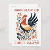 Rode vogel van Rhode Island Reizen Briefkaart (Voorkant / Achterkant)