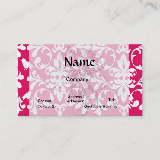 rode vogel visitekaartje (Voorkant)