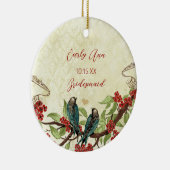 Rode vogelbridesmaïde Ornamenten (Rechts)