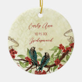 Rode  vogelbridesmaïde Ornamenten (Voorkant)