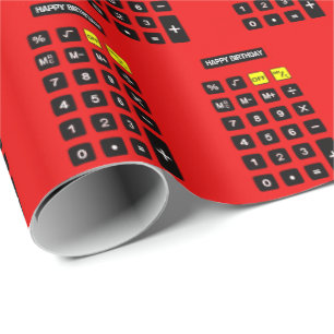 Rode-vogeldagcalculator Cadeaupapier
