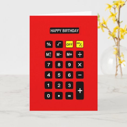 Rode-vogeldagcalculator Kaart (Gele Bloem)