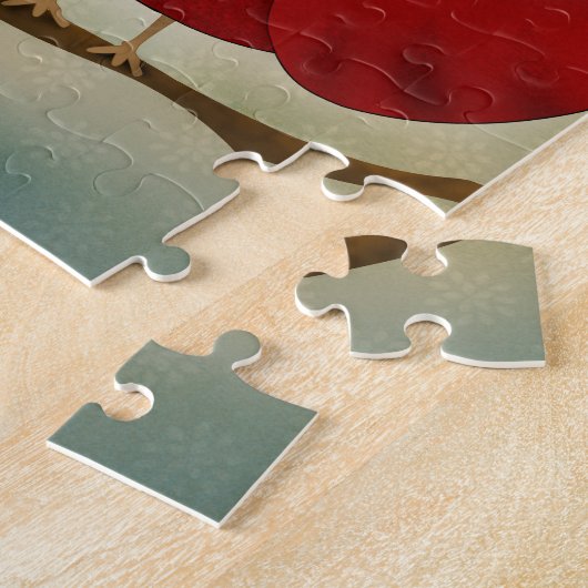 Rode vogelkardinaal legpuzzel (Zijkant)