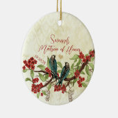 Rode  vogelmeid van Honor Ornamenten (Rechts)