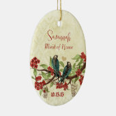 Rode vogelmeid van Honor Ornamenten (Rechts)