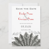 rode vogels bruiloft sparen de datum save the date (Voorkant)