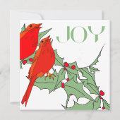 Rode Vogels Feestdagenkaart (Voorkant)