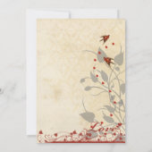  rode vogels Hearts Weddenschap Kaart (Achterkant)