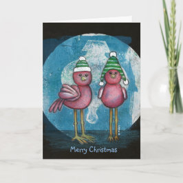 Rode Vogels Kerst Kaart