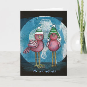 Rode Vogels Kerst Kaart