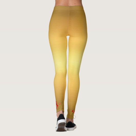 Rode vogels leggings (Achterkant)