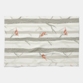 Rode vogels op Aspen Kitchen Towels Theedoek (Horizontaal)