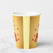 Rode vogels papieren bekers (Links)