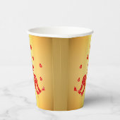 Rode vogels papieren bekers (Rechts)