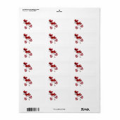 Rode Vogels Rode Strikken Mutsen Vakantie Label (Full Sheet)
