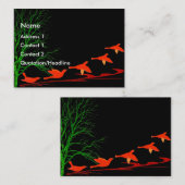 Rode vogels tijdens de vlucht - Gepersonaliseerd Visitekaartje (Voorkant / Achterkant)