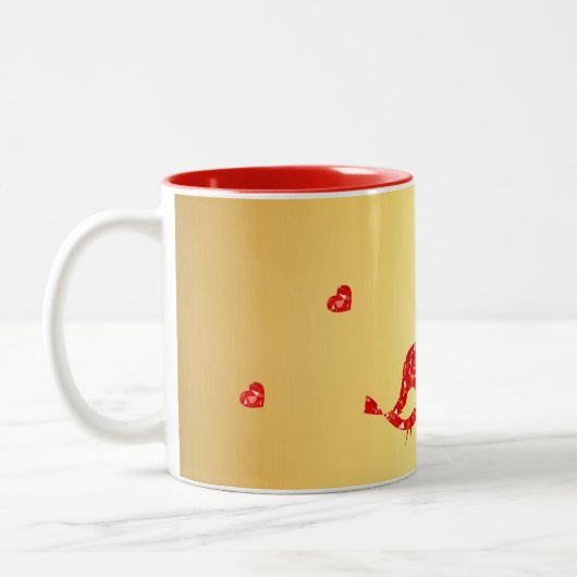 Rode vogels tweekleurige koffiemok (Links)