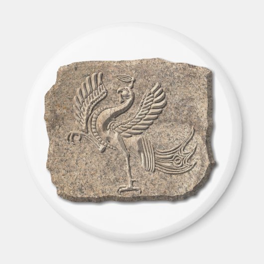 Rode vogelsteen magneet (Voorkant)