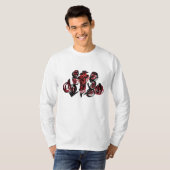 Rode vogelverschrikker herfst t-shirt (Voorkant volledig)