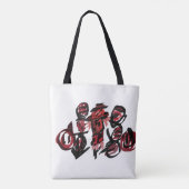 Rode vogelverschrikker herfst tote bag (Achterkant)