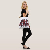 Rode vogelverschrikker herfst tote bag (Op model)