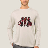 Rode vogelverschrikker herfst Tri-Blend shirt (Voorkant volledig)