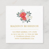  rode volken / modern vierkante visitekaartje (Achterkant)