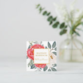  rode volken / modern vierkante visitekaartje (Staand voorkant)