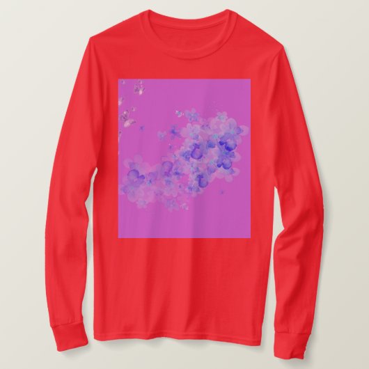 Rode volle mouwen t-shirt (Design voorkant)