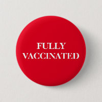 Rode, volledig gevaccineerde Button