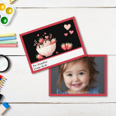 Rode Volledige Foto Mini Classroom Valentijn's Day Notitiekaartje