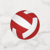 Rode volleybal team kleuren sportfeest confetti (Kleine voorkant)