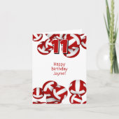 Rode volleyballen kinder sport Happy Birthday Kaart (Voorkant)