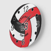 Rode volleybalstijl met DIY-tekst Grote Klok (Hoek)