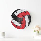 Rode volleybalstijl met DIY-tekst Grote Klok (Huis)