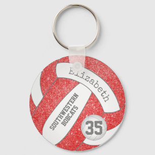 rode volleybaltas label spelerteam sleutelhanger