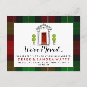 rode voordeur Adreswijziging we zijn verhuisd Aankondigingskaart