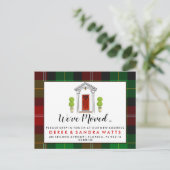 rode voordeur Adreswijziging we zijn verhuisd Aankondigingskaart (Staand voorkant)