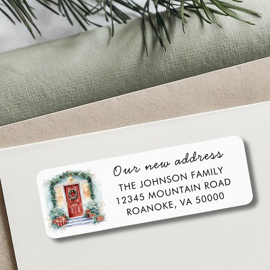 Rode Voordeur Vakantie Verhuizen Terug Adres Etiket