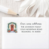 Rode Voordeur Vakantie Verhuizen Terug Adres Etiket (Insitu)